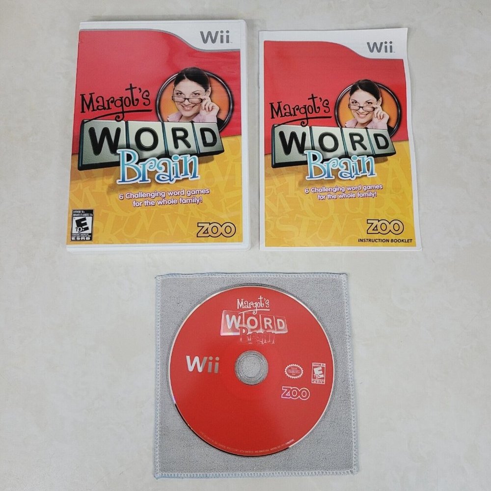 Margot's Word Brain (Nintendo Wii, 2008) COMPLETE